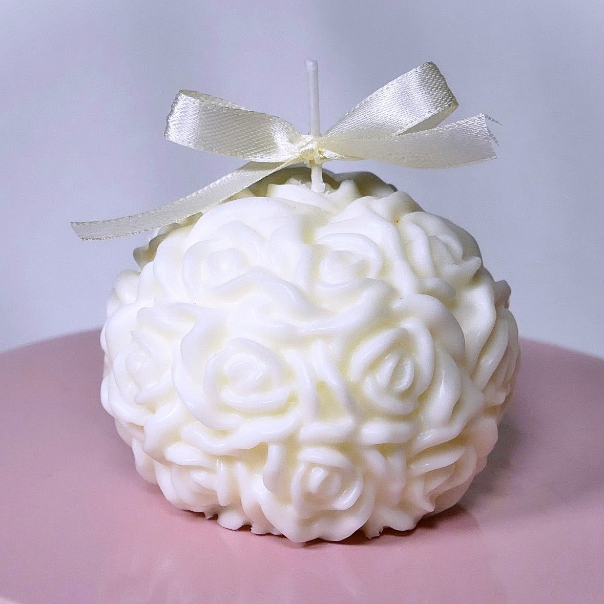 Rose ball candle