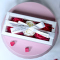 Three Valentine’s candles in a box